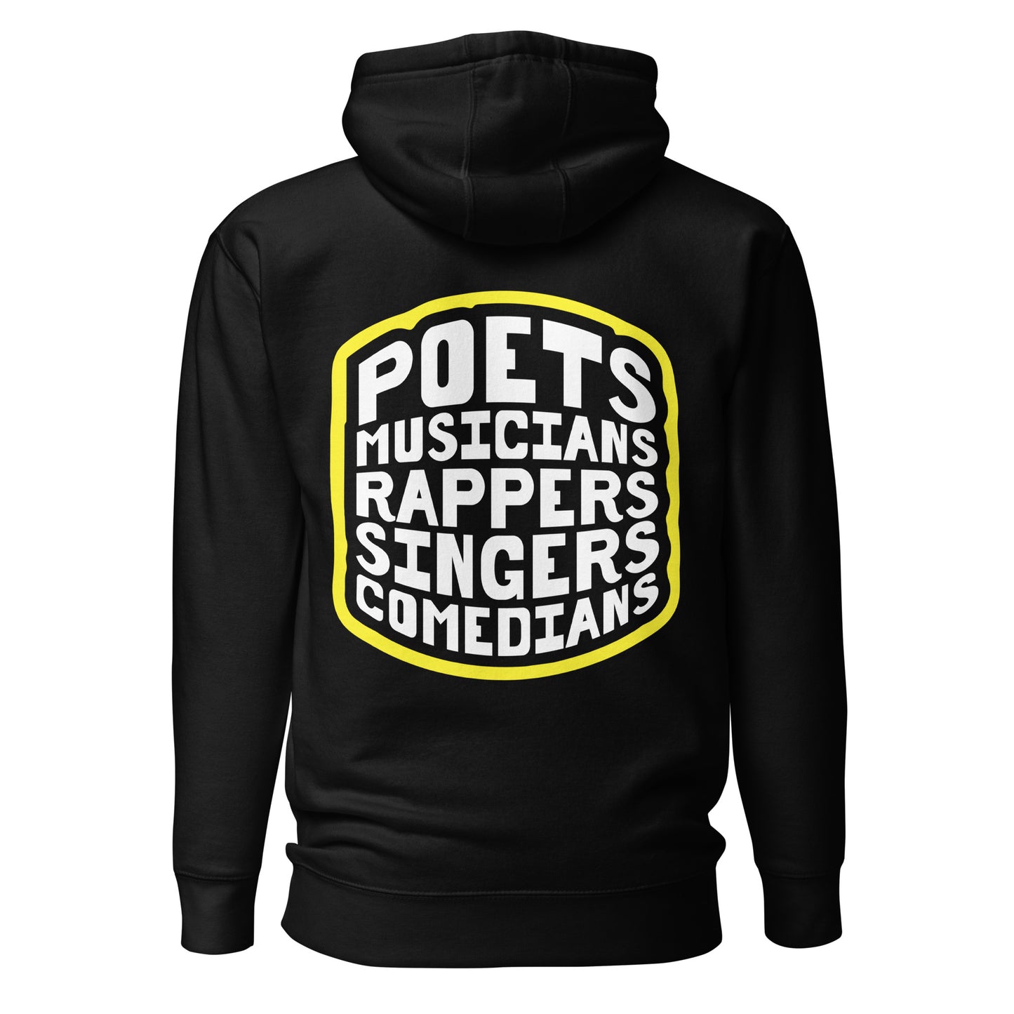 Poetry Slam Yellow Accent Hoodie