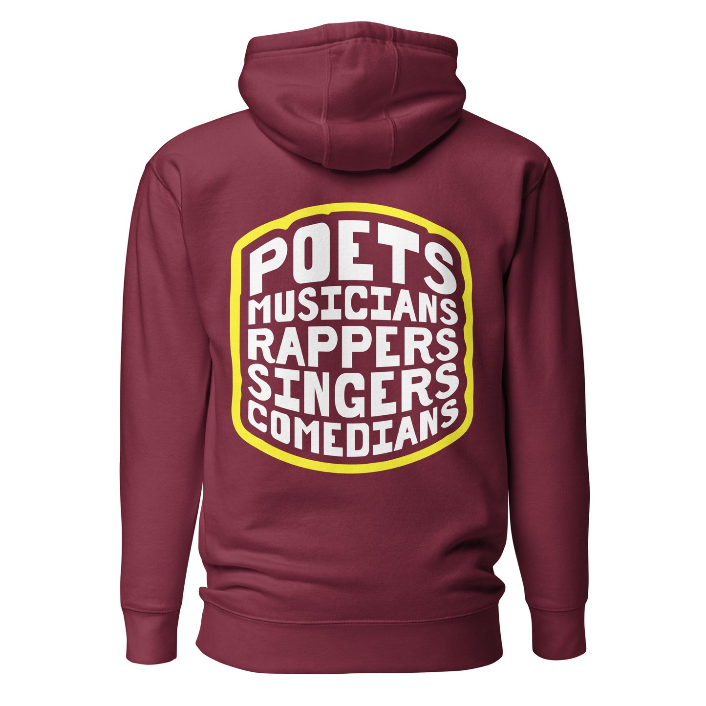 Poetry Slam Yellow Accent Hoodie